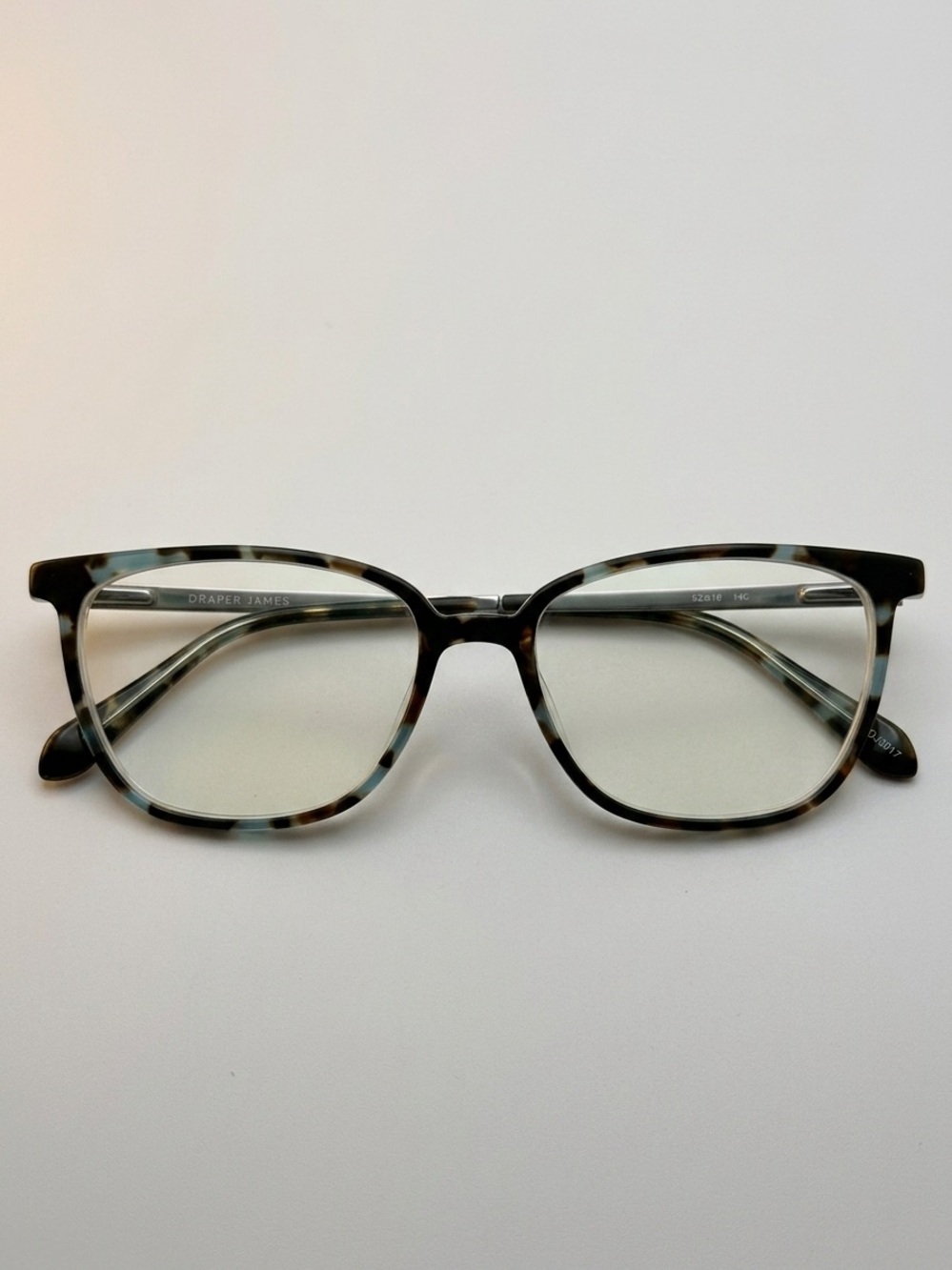 Draper James DJ5017 Blue Tortoise Eyeglass Frames Excellent Condition